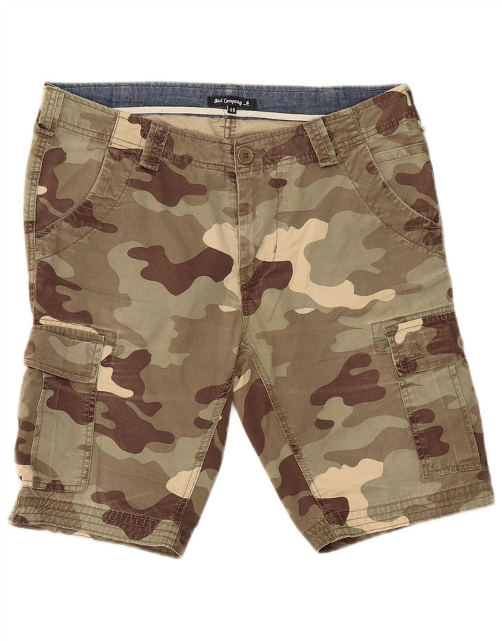 Shorts cargo feminino Best Company IT 48 médio W36 camuflagem cáqui