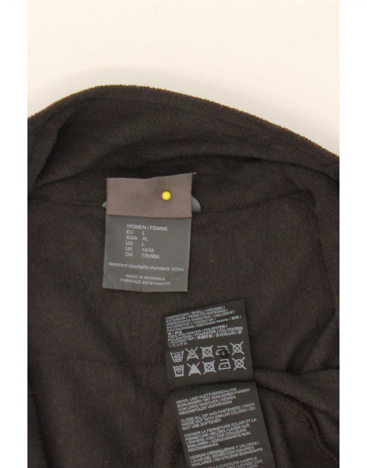 Jaqueta de lã feminina Jack Wolfskin Reino Unido 14/16 grande poliéster preto