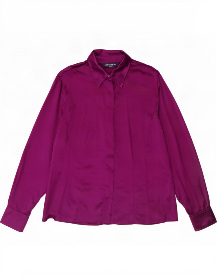 Blusa feminina Marina Rinaldi tamanho 21 seda marrom médio