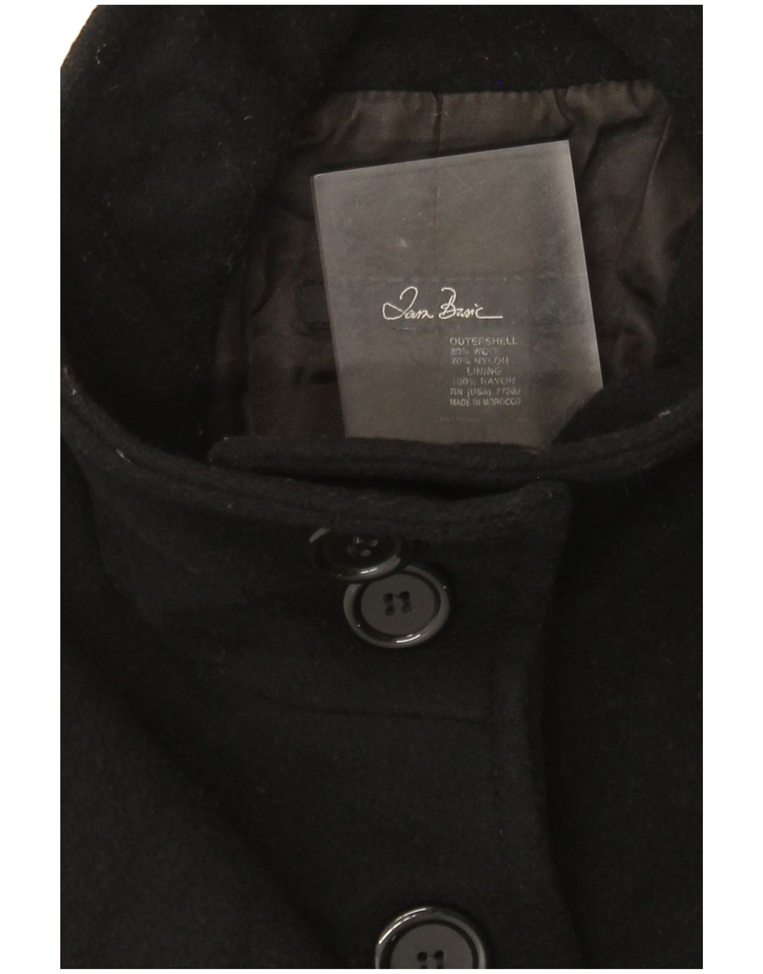 Sobretudo feminino Zara UK 12 lã preta média
