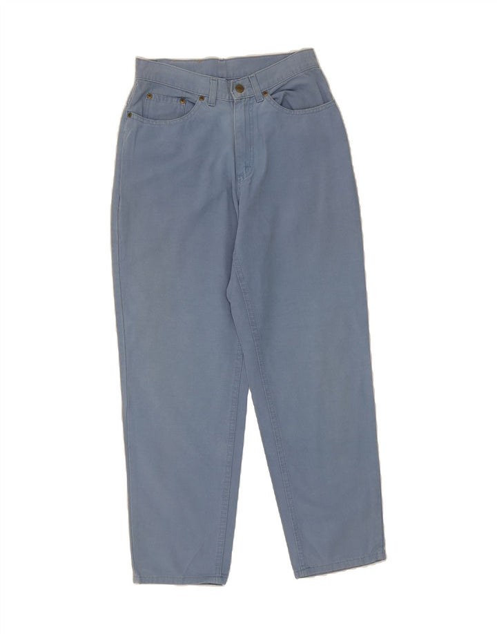 L.L.BEAN Womens Tapered Casual Trousers W28 L29 Blue Cotton Vintage L.L.Bean and Second-Hand L.L.Bean from Messina Hembry 