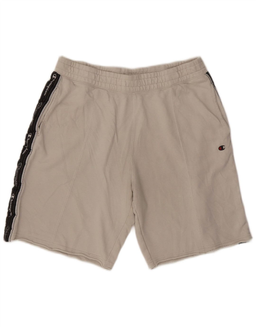 Shorts esportivos gráficos masculinos Champion grande bloco colorido branco