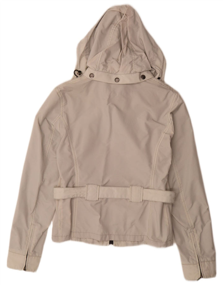 Jaqueta de chuva feminina com capuz Refrigiwear UK 10 pequena poliamida cinza