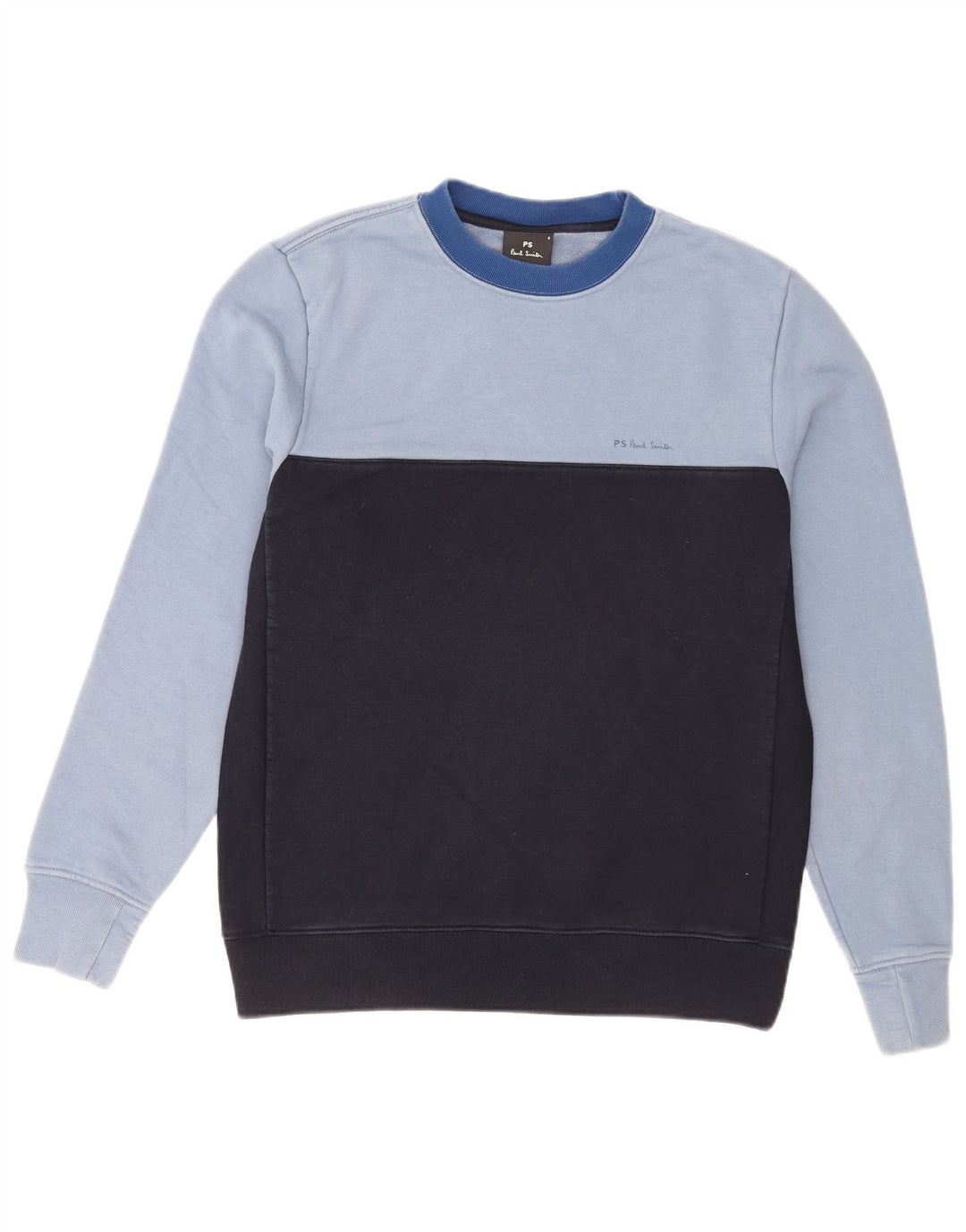 Paul Smith moletom masculino regular fit jumper pequeno azul colorblock algodão