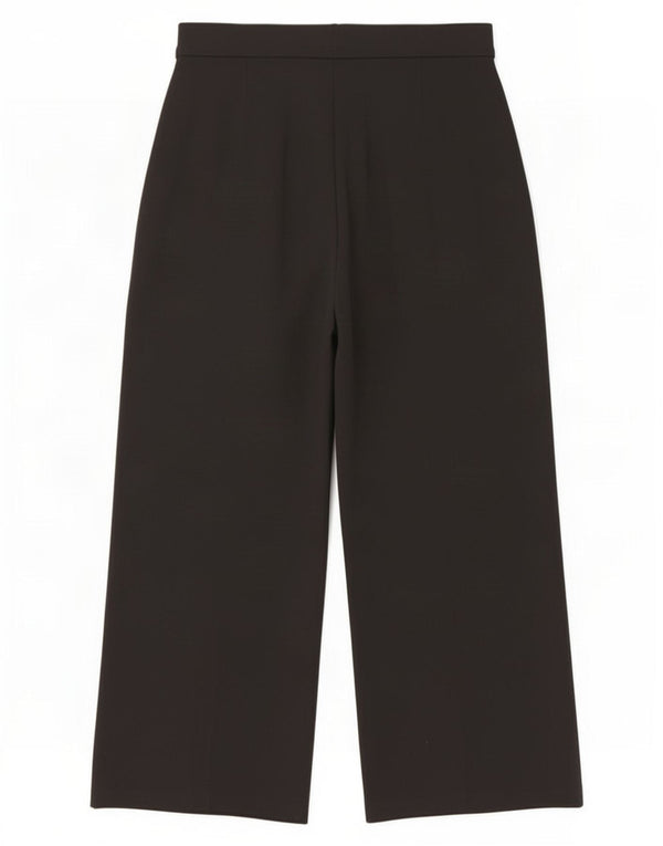 Calça feminina Marks & Spencer com perna larga cortada Reino Unido 16 grande W32 L26 preta