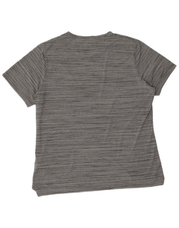 Camiseta masculina Nike Dri Fit Top XL cinza manchado de poliéster