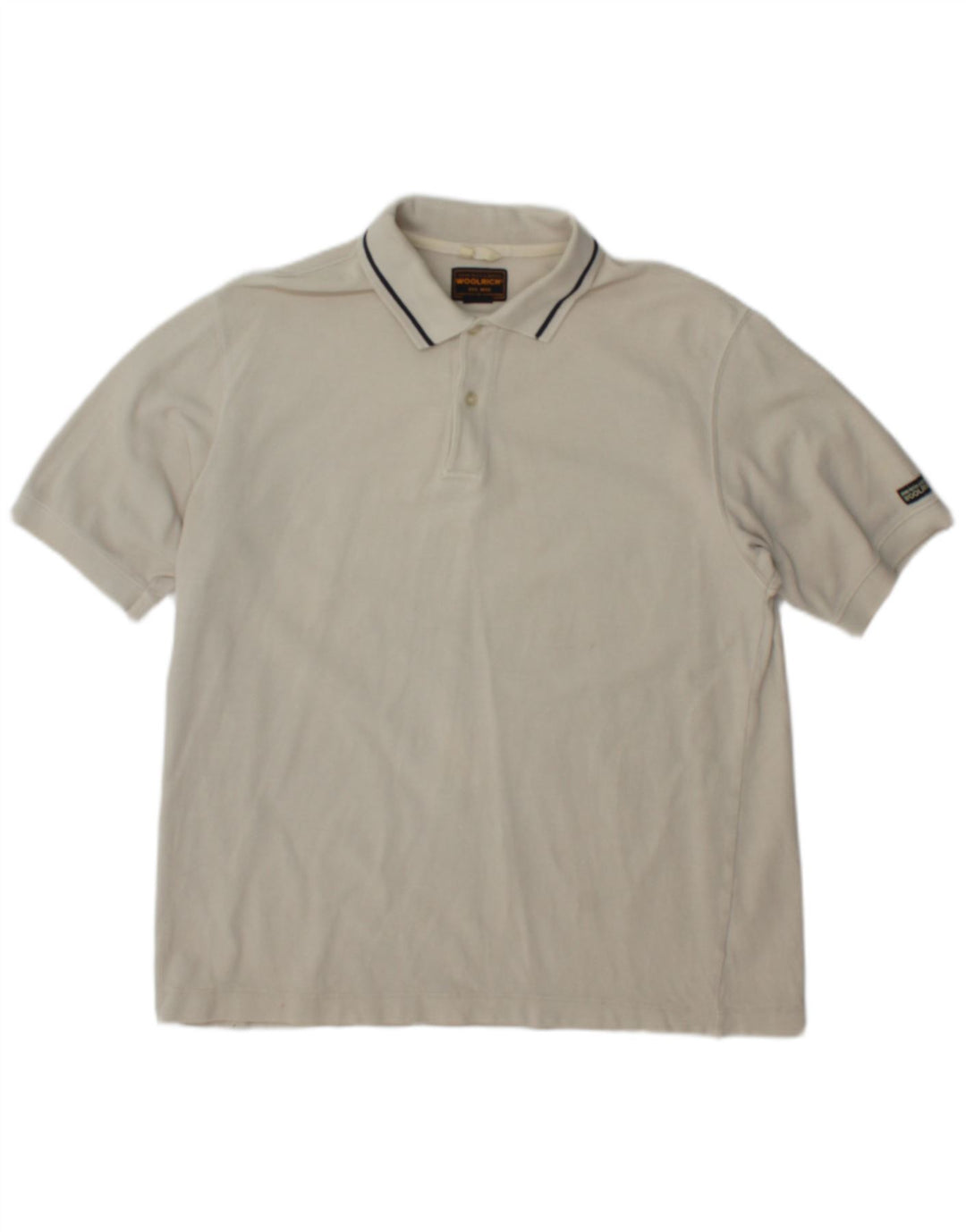 Camisa polo masculina Woolrich grande algodão bege