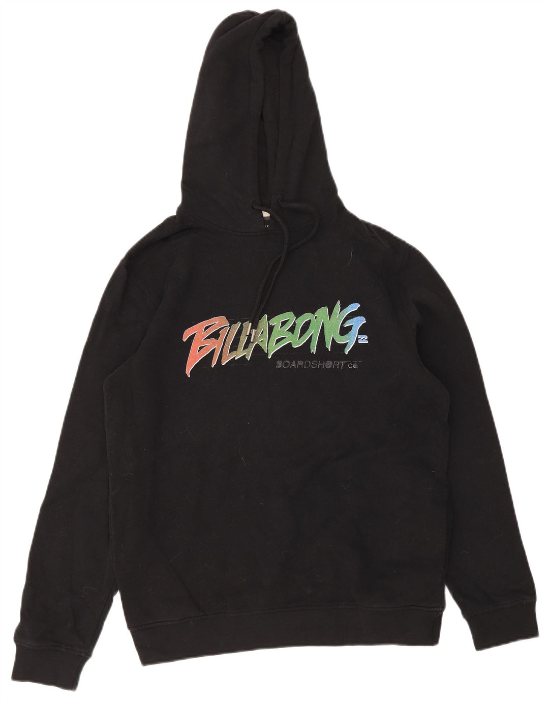 Suéter com capuz gráfico masculino Billabong de algodão preto médio