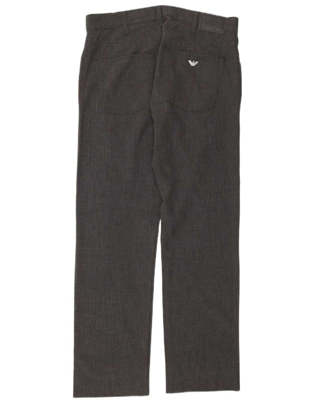 Calça casual reta masculina Armani W36 L32 poliéster cinza