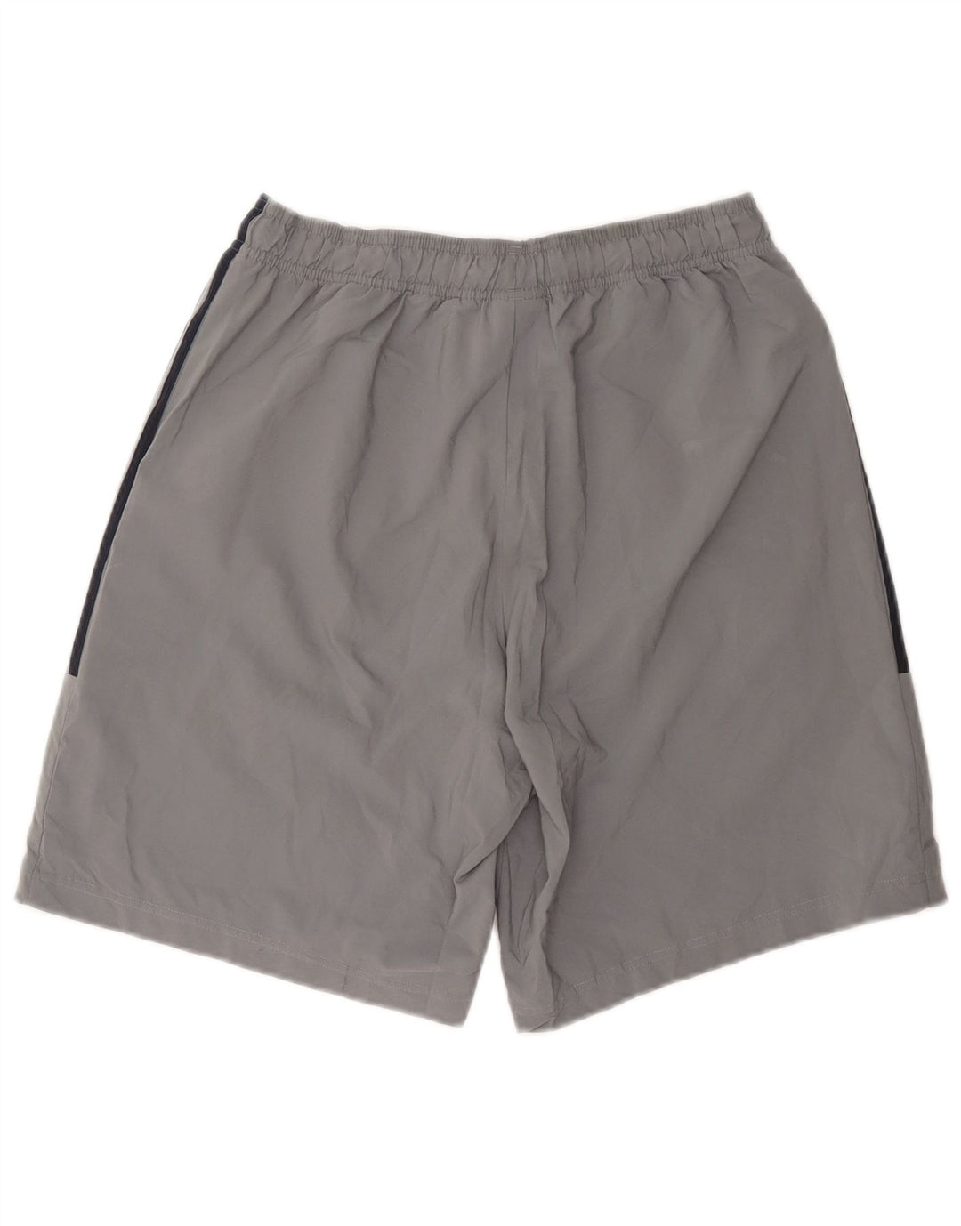 Shorts esportivos masculinos Adidas poliéster cinza médio