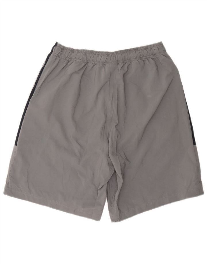 Shorts esportivos masculinos Adidas poliéster cinza médio
