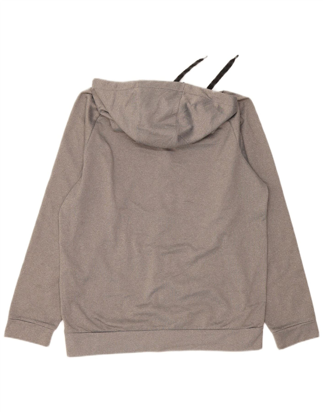 Suéter masculino NIKE Dri Fit Zip com capuz cinza médio poliéster