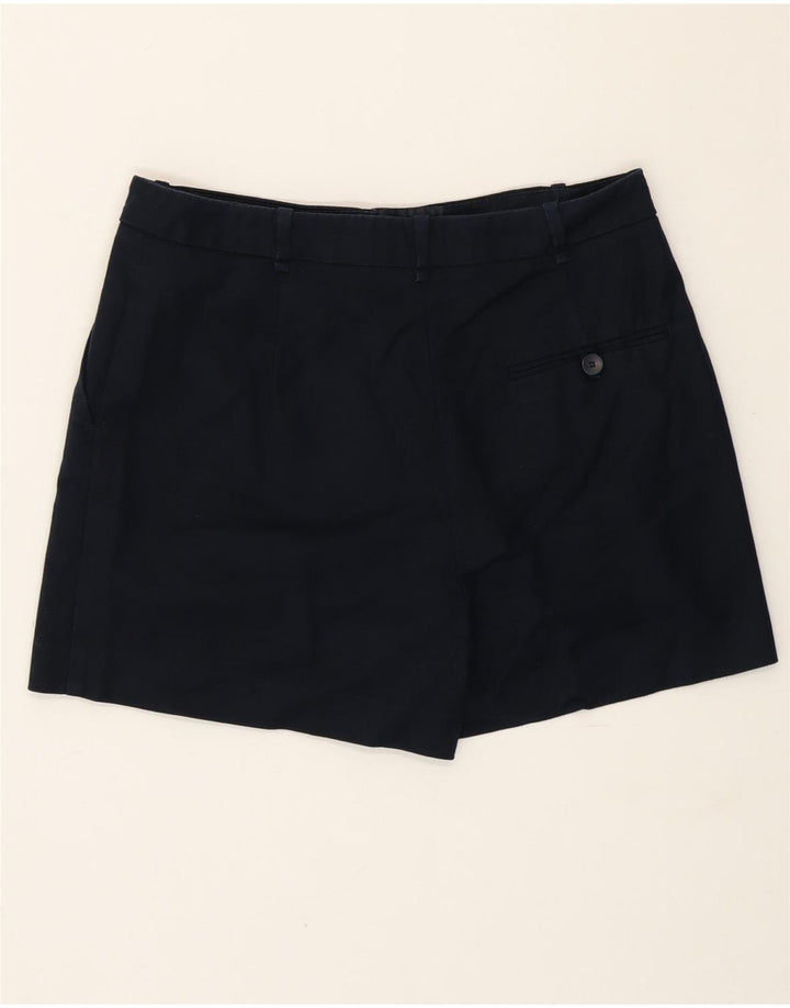Zara Shorts Chino feminino de cintura alta médio W28 azul marinho