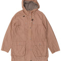 Jaqueta parka feminina com capuz Marks & Spencer Reino Unido 14 grande algodão rosa