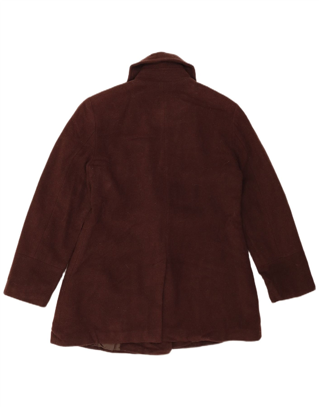 LONDON FOG Casaco feminino ervilha Reino Unido 14 lã marrom médio