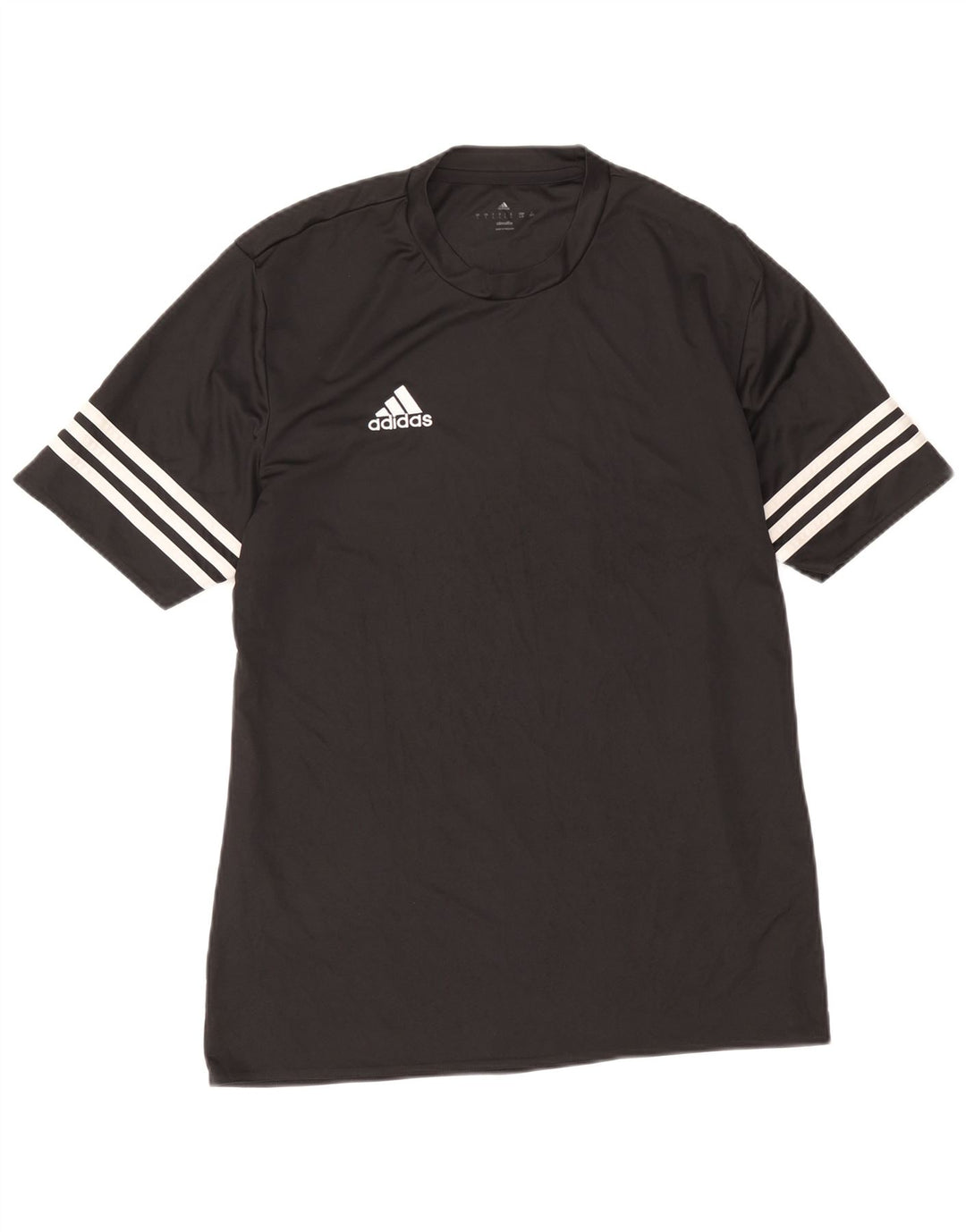 Adidas Mens Climalite Camiseta Top Grande Poliéster Preto