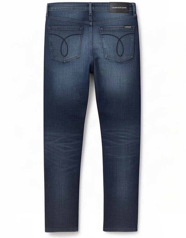 Calvin Klein Mens Slim Jeans W30 L32 Azul Algodão