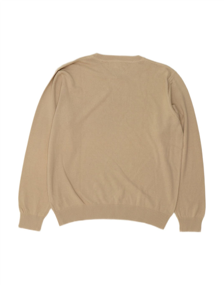 Suéter masculino TOMMY HILFIGER com gola redonda XL algodão bege