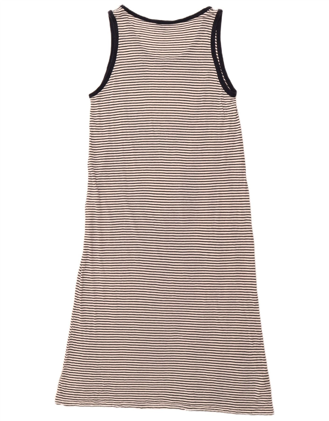 Vestido maxi feminino sem mangas MASSIMO DUTTI Reino Unido 14 grande listrado branco