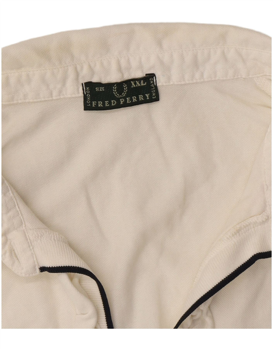 Fred Perry Womens Ruffle Front Polo Shirt UK 20 2XL White