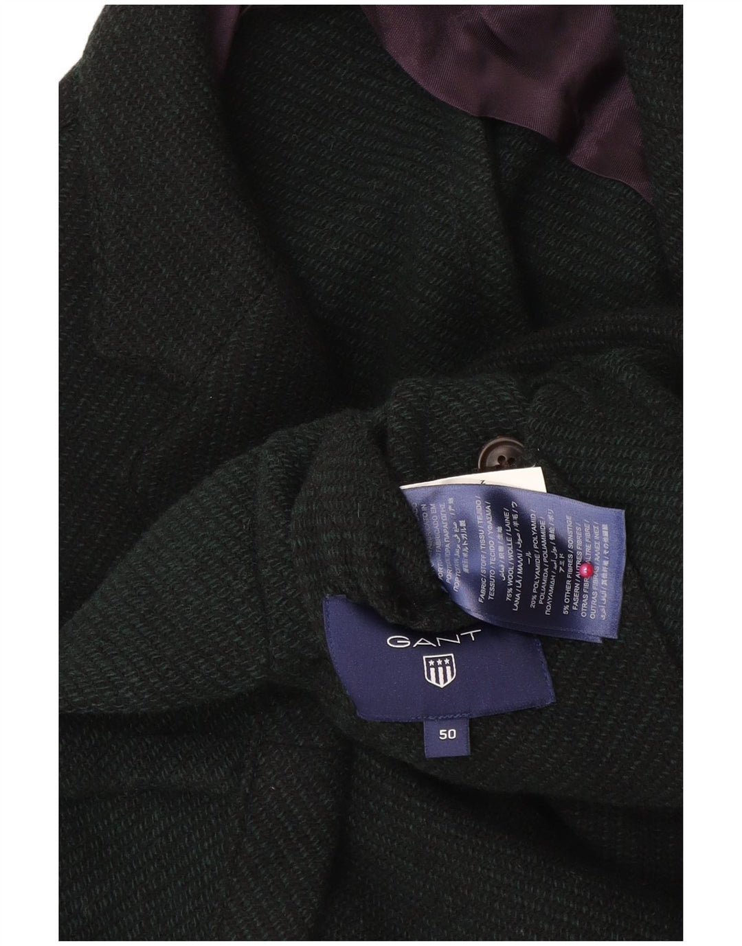 Jaqueta Blazer Masculina Gant com 2 Botões IT 50 Lã Verde Grande