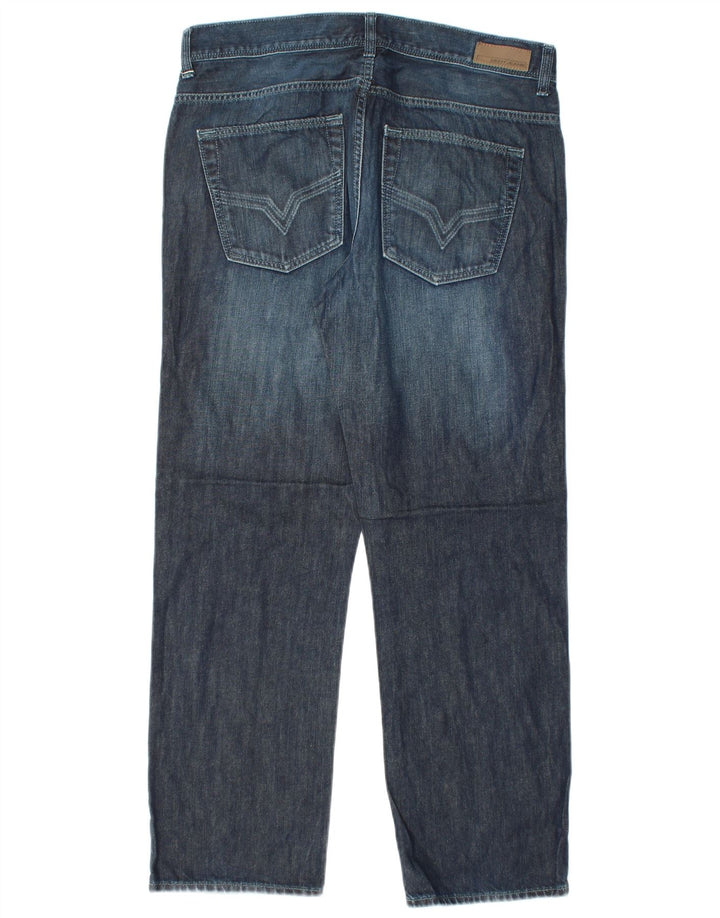 Jeans retos masculinos DKNY W34 L30 algodão azul marinho