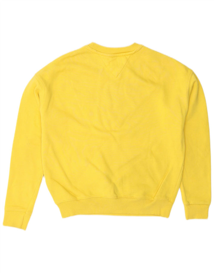 Suéter oversized feminino TOMMY HILFIGER Reino Unido 6 XS algodão amarelo