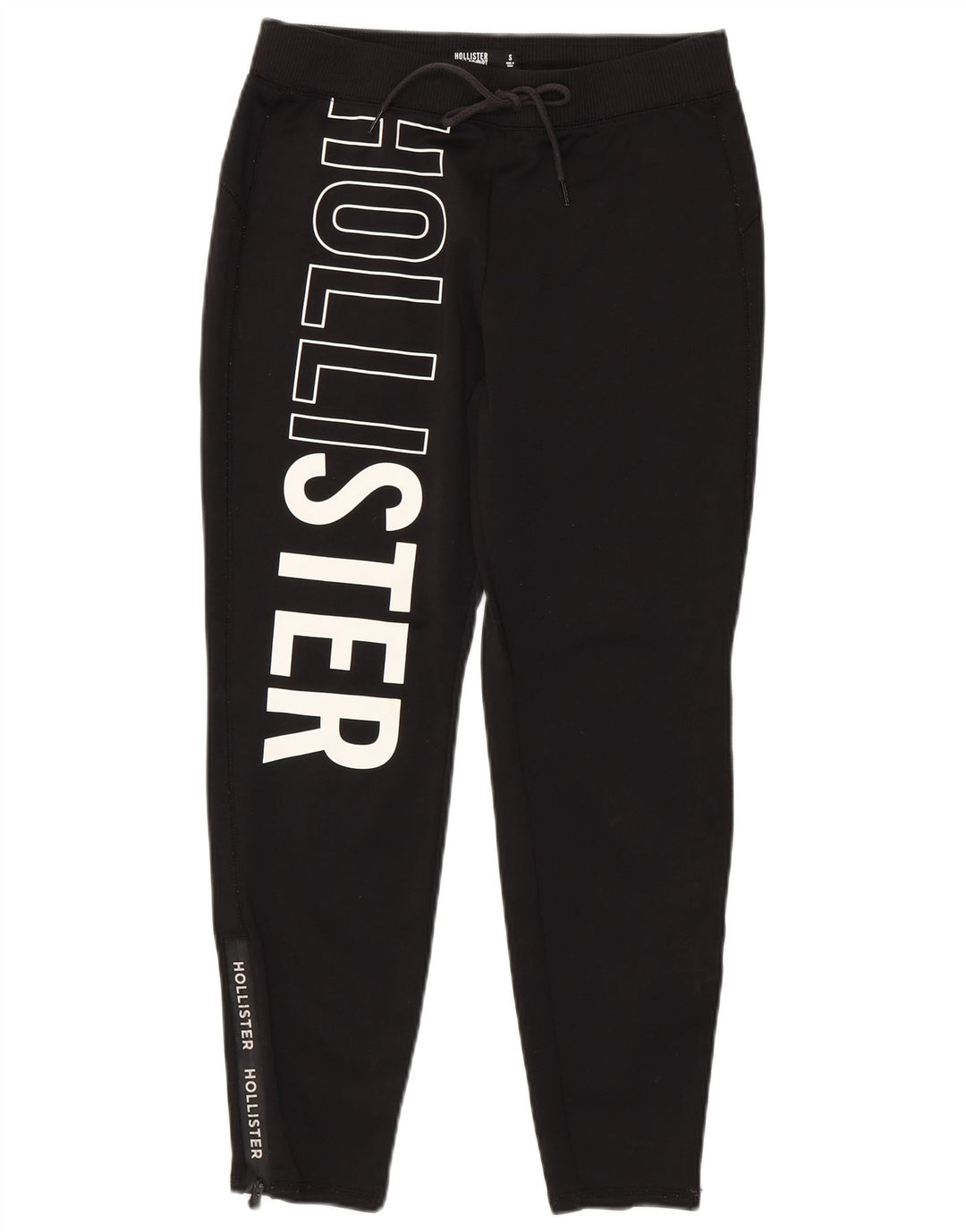 Calça de treino masculina Hollister com estampa gráfica pequena de poliéster preto