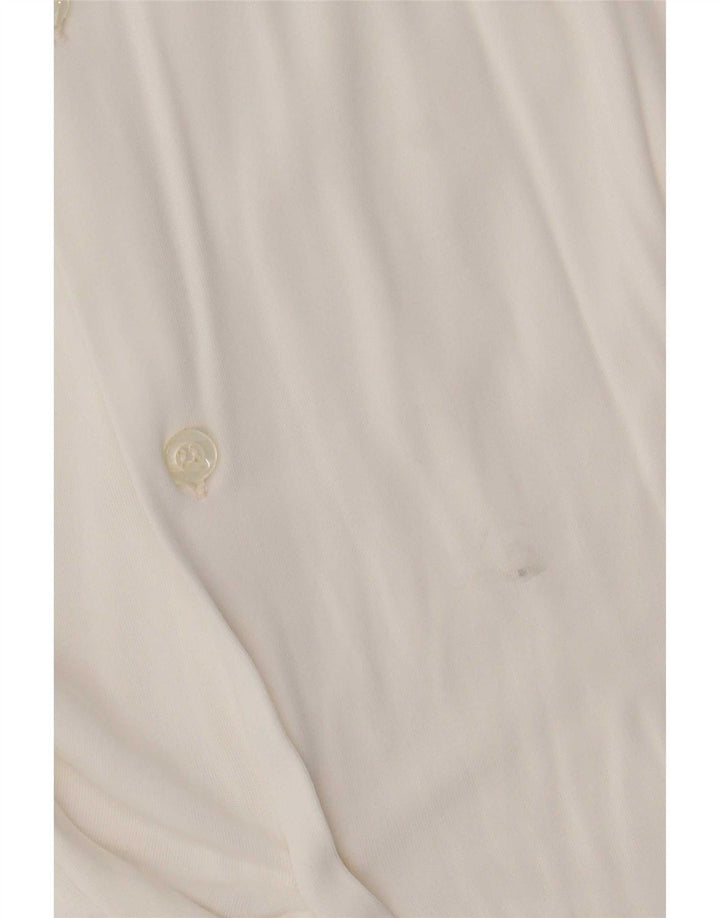 Camisa masculina Giorgio Armani pequena viscose branca