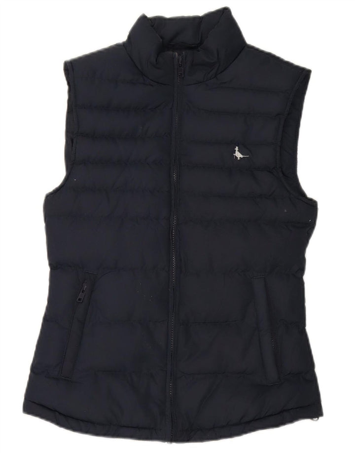 Colete acolchoado feminino JACK WILLS UK 8 pequeno azul marinho