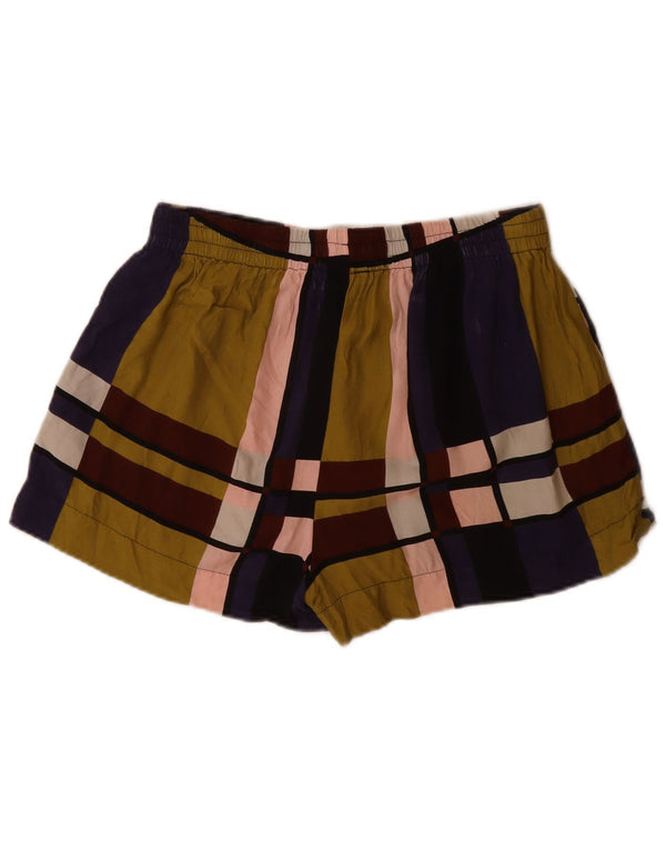 Topshop Womens Casual Shorts UK 10 Pequeno W28 Multicolorido Geométrico