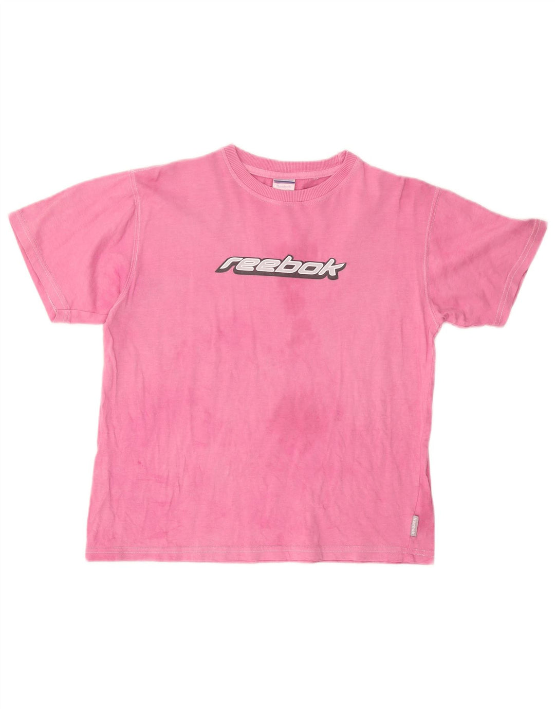 Camiseta feminina gráfica REEBOK UK 18 XL algodão rosa