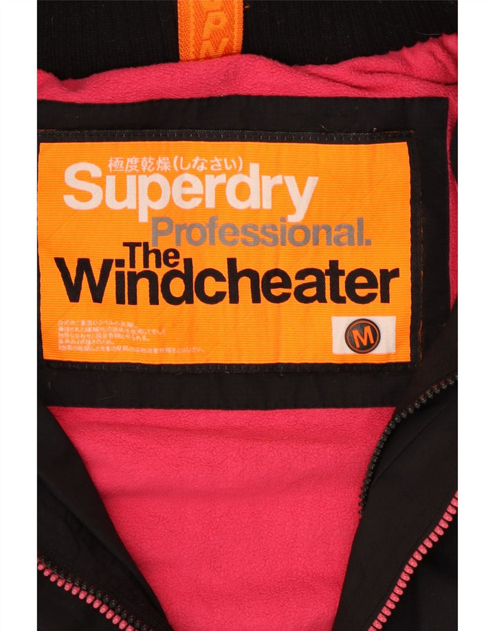 Jaqueta corta-vento feminina Superdry The Windcheater UK 14 médio preto