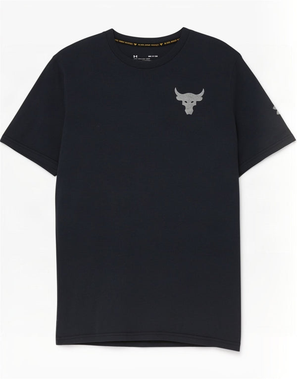 Camiseta masculina Under Armour Heat Gear Graphic Top pequeno algodão azul marinho