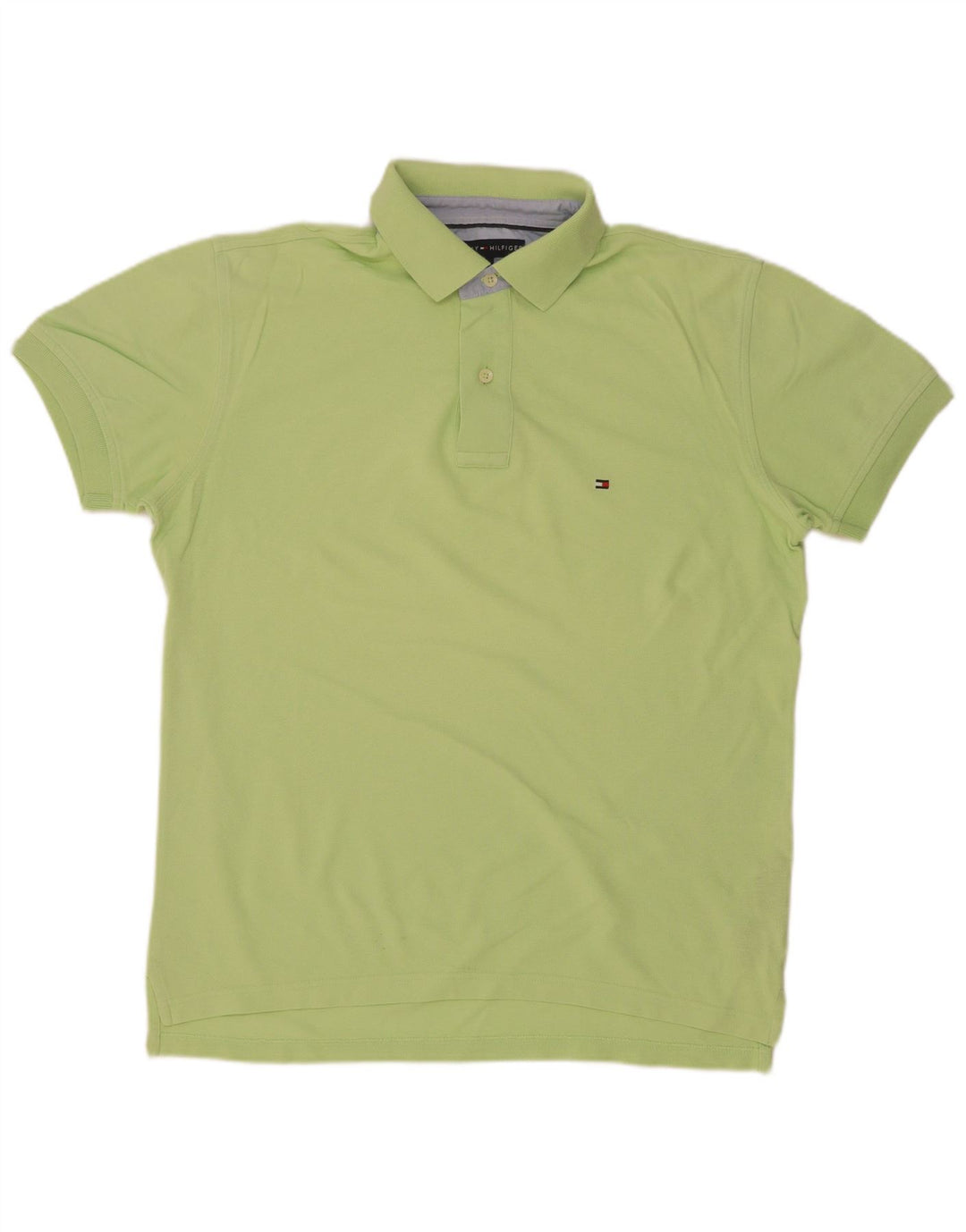 Camisa polo masculina Tommy Hilfiger algodão verde médio