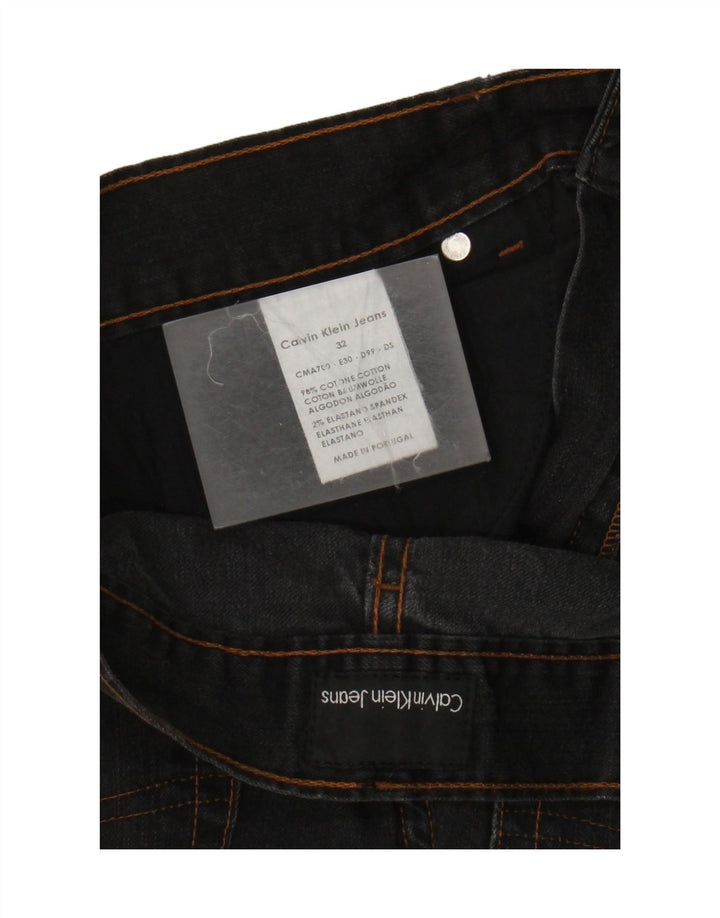 Calça jeans reta masculina Calvin Klein W32 L33 algodão preto