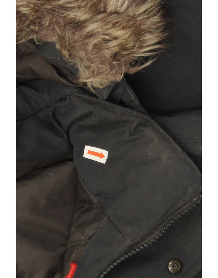 Jaqueta Parka masculina com capuz The North Face Reino Unido 38 poliéster azul marinho médio