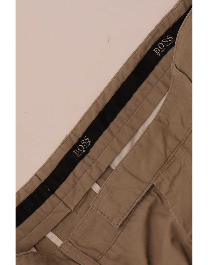 Calça masculina Hugo Boss Straight Suit W36 L33 Bege