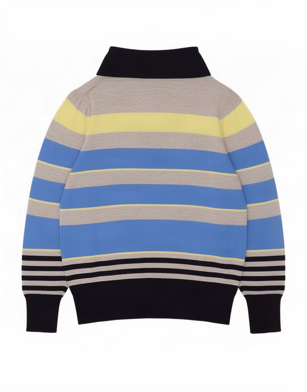 Suéter feminino Marks & Spencer com gola redonda UK 18 XL listrado azul