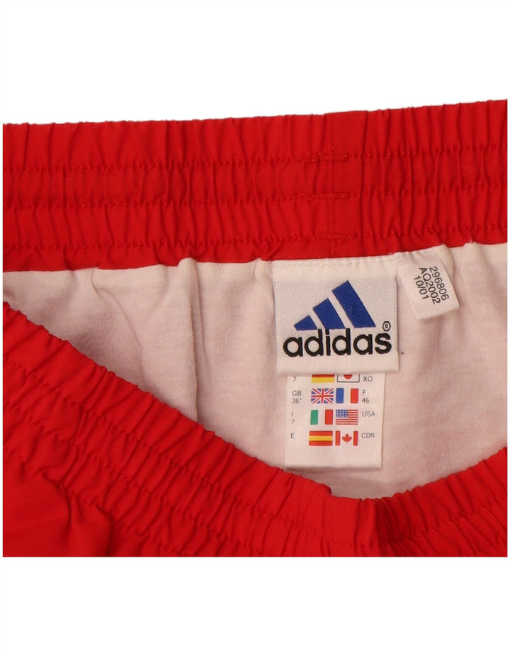 Shorts esportivos masculinos Adidas grande poliéster vermelho