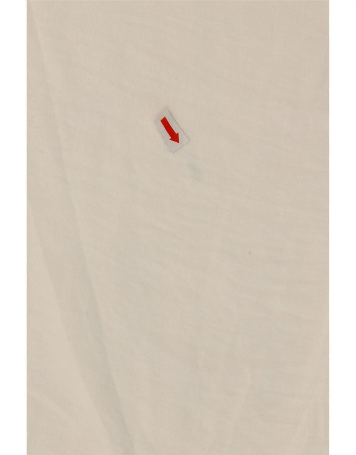 Zara Calça Chino Feminina Solta Fit Médio W28 L25 Poliéster Branco