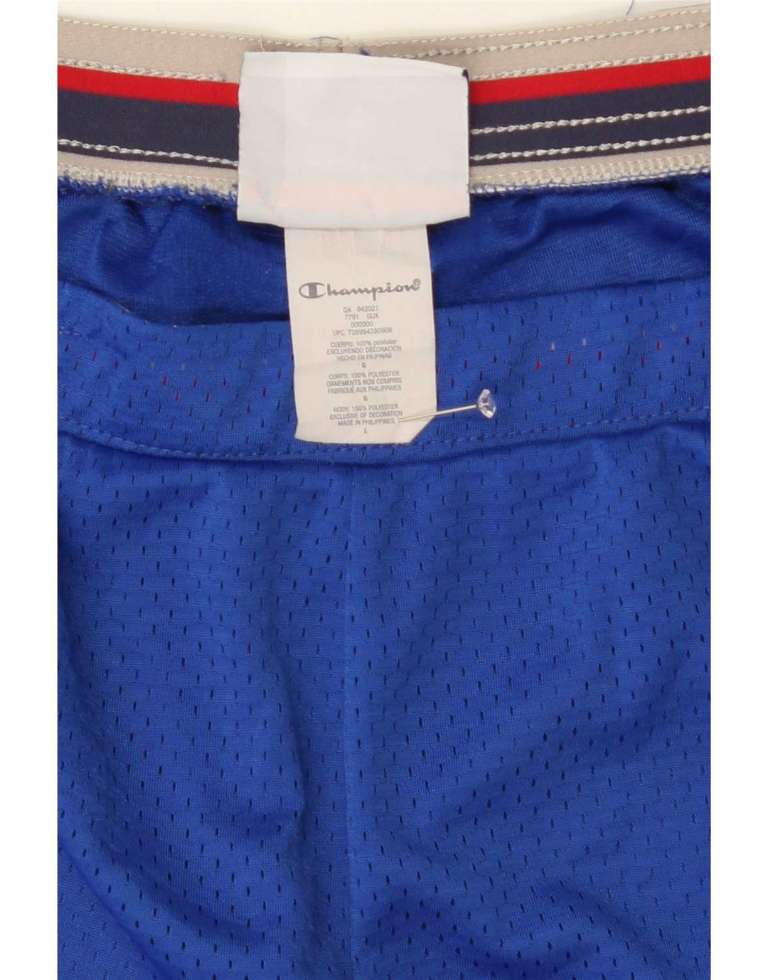 Shorts esportivos masculinos Champion grande azul poliéster