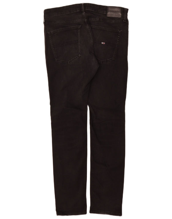 Tommy Hilfiger Masculino Slim Jeans W36 L34 Algodão Preto