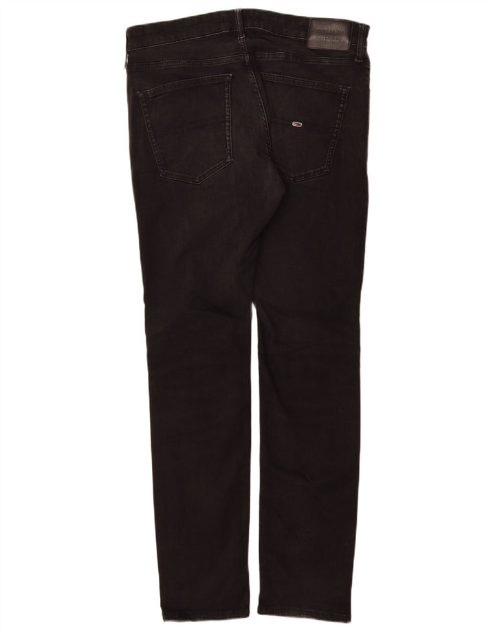 Tommy Hilfiger Masculino Slim Jeans W36 L34 Algodão Preto
