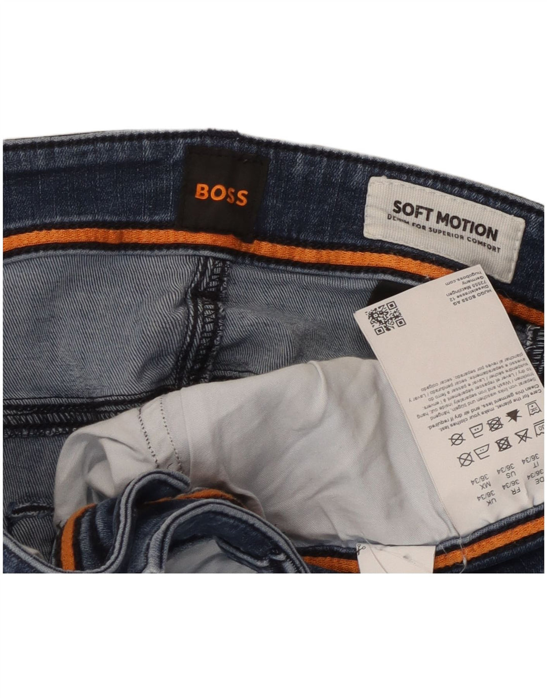 Hugo Boss Womens Soft Motion Slim Jeans W36 L34 Azul Algodão