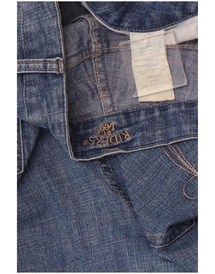 Shorts jeans femininos LEE Riders US 24 4XL W44 azul algodão