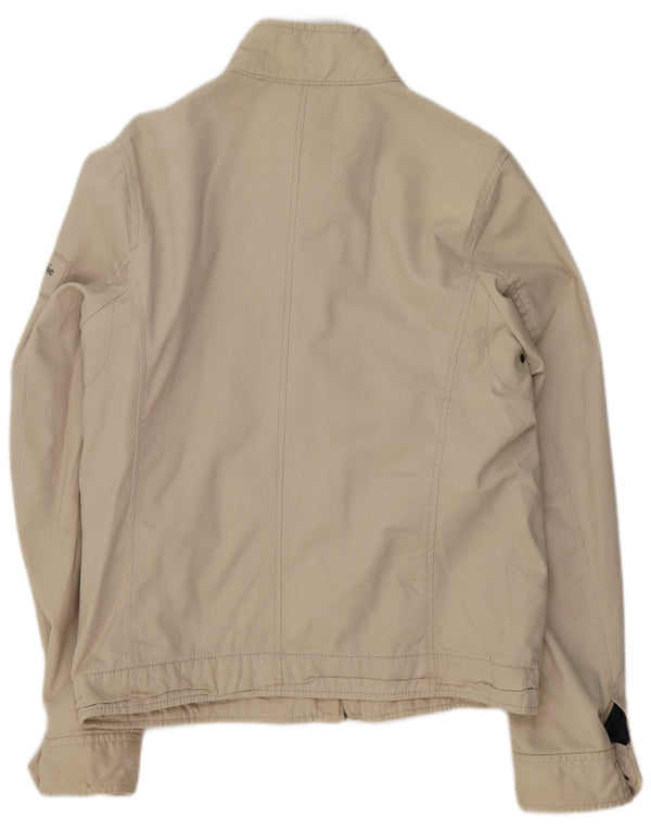 Jaqueta bomber masculina Abercrombie & Fitch Reino Unido 40 grande algodão bege