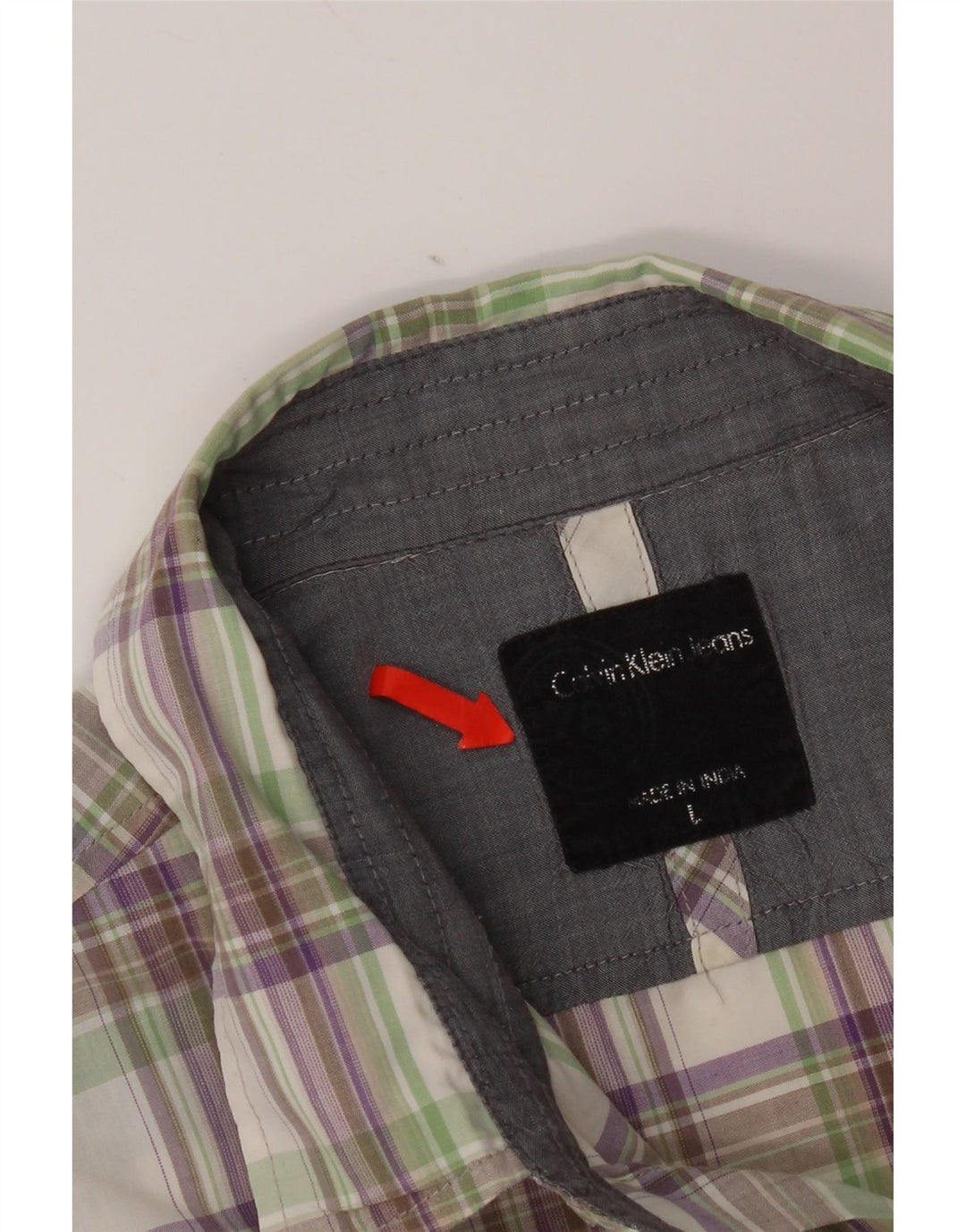 Camisa masculina Calvin Klein Jeans grande xadrez multicolorida