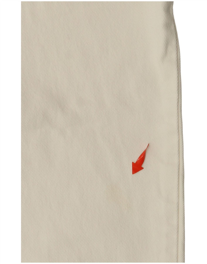 STEFANEL Jeans feminino de cintura alta IT 44 médio W24 L27 algodão branco