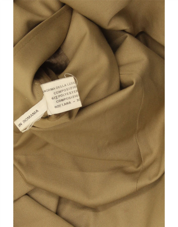 Sobretudo reversível masculino vintage UK 40 poliéster bege grande